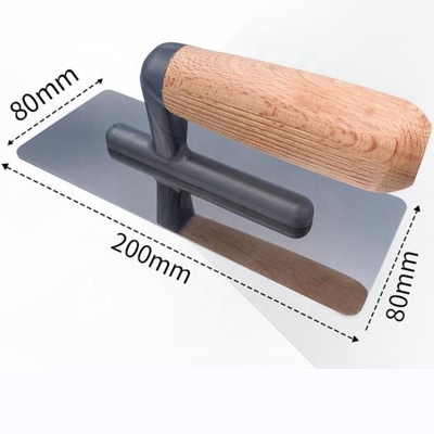 Professionele koolstofstaal gips troffel met houten handvat en 0,7 mm bladdikte