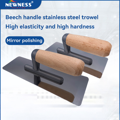 Professionele koolstofstaal gips troffel met houten handvat en 0,7 mm bladdikte