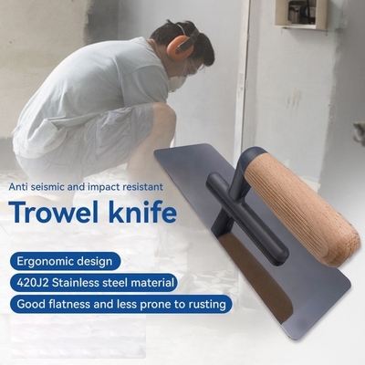 80*200*80 Drywall Finishing Plastering Notch Trowel met vierkante tanden en houten handvat