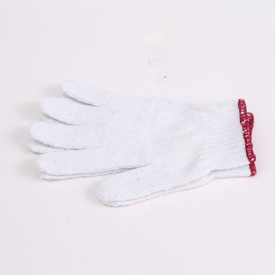 Gepersonaliseerde 20-60g wasbare harddraagbare diepwitte katoenen handveiligheid gebreide werkhandschoenen