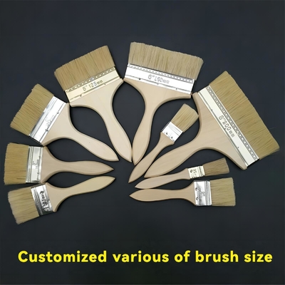 Professional Grade Pure Bristle Houten Handle Verfborstel voor schilderen