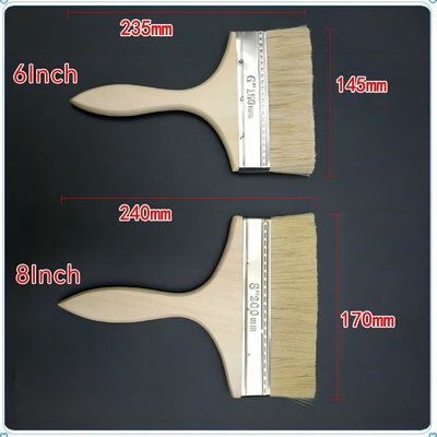 Roestvrij staal ferrule 2 inch houten verfborstel voor professionele muurverf