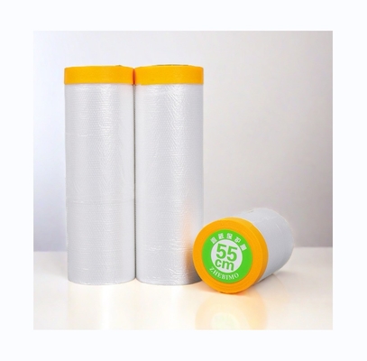Pre-tapeerde plastic beschermende hoesband Lengte 10m-25m Maskeringsfilm voor autoverf