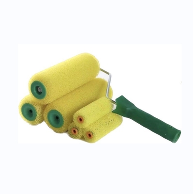 Chemical Fiber Foam Paint Roller Brush Set met groen plastic handvat DIY Grade 2024