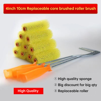 Chemical Fiber Foam Paint Roller Brush Set met groen plastic handvat DIY Grade 2024
