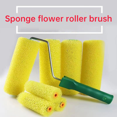 Chemical Fiber Foam Paint Roller Brush Set met groen plastic handvat DIY Grade 2024