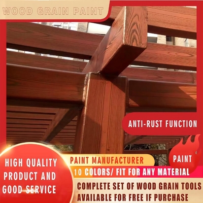 12 maanden houdbaarheid Houtvlek Lak Cassia Siamea Grain Finish voor aluminiumprofiel