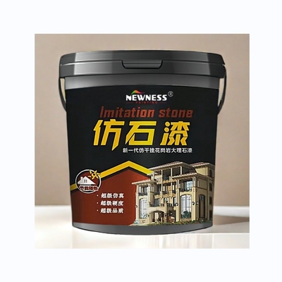 Vernieuw uw buitenmuur met water gebaseerde graniet textuur steen coating acryl verf