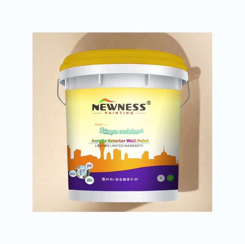 Buitenste latexcoating voor tegels van kustgebouwen beschermt en voegt elastisch kleurlicht toe